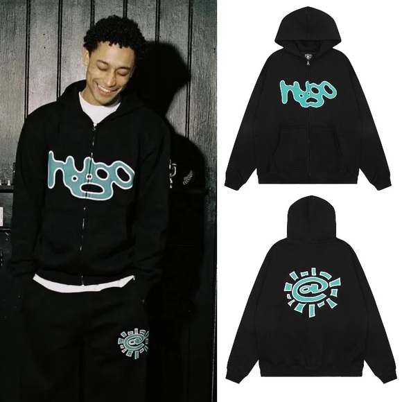 ADWYSD x Loyle Carner Hugo Zip-up Hoodie - Picture 2 of 2